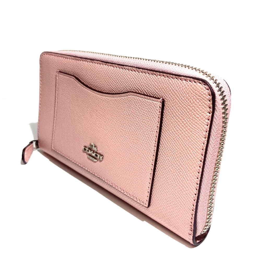 NEW Authentic Coach Crossgrain Leather Wallet - Blush